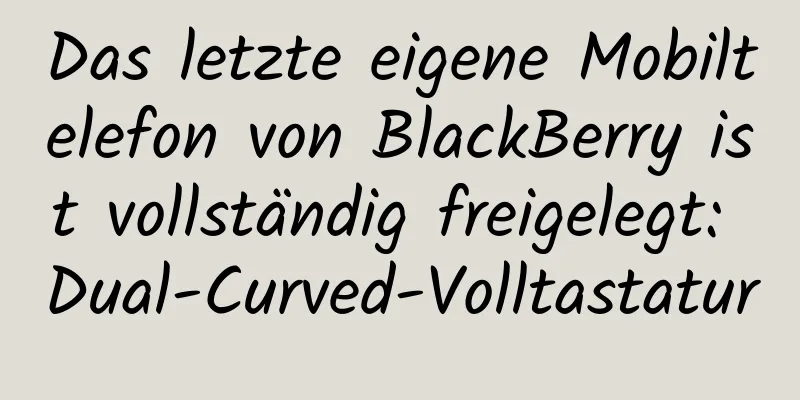 Das letzte eigene Mobiltelefon von BlackBerry ist vollständig freigelegt: Dual-Curved-Volltastatur
