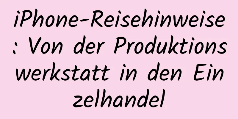 iPhone-Reisehinweise: Von der Produktionswerkstatt in den Einzelhandel