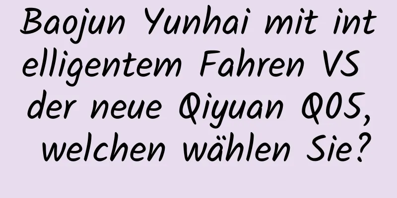 Baojun Yunhai mit intelligentem Fahren VS der neue Qiyuan Q05, welchen wählen Sie?