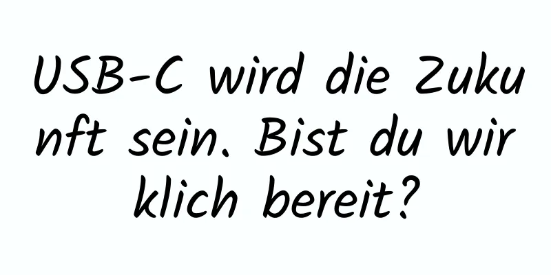 USB-C wird die Zukunft sein. Bist du wirklich bereit?