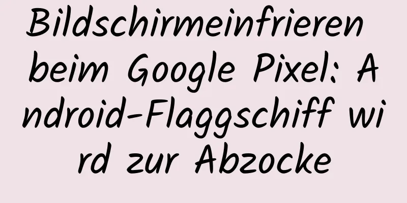 Bildschirmeinfrieren beim Google Pixel: Android-Flaggschiff wird zur Abzocke
