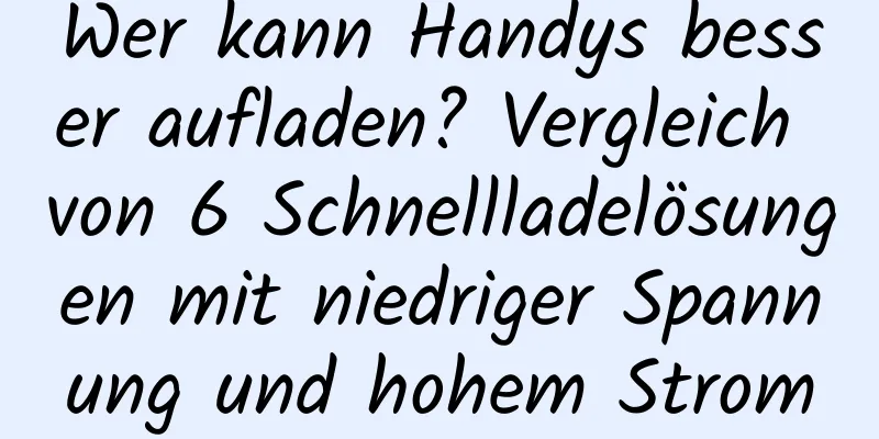 Wer kann Handys besser aufladen? Vergleich von 6 Schnellladelösungen mit niedriger Spannung und hohem Strom