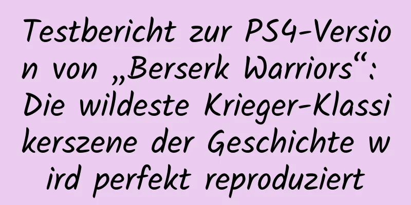 Testbericht zur PS4-Version von „Berserk Warriors“: Die wildeste Krieger-Klassikerszene der Geschichte wird perfekt reproduziert