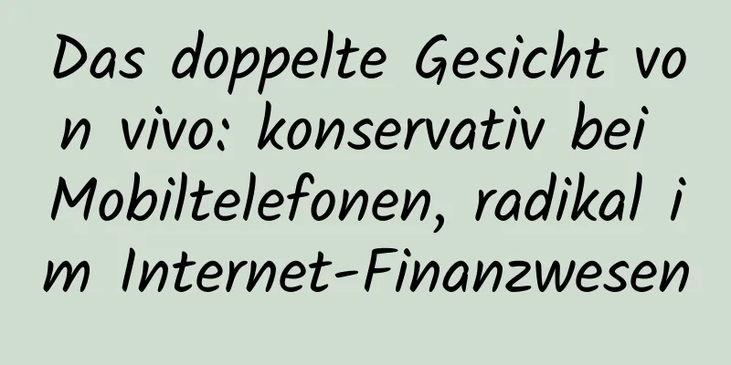 Das doppelte Gesicht von vivo: konservativ bei Mobiltelefonen, radikal im Internet-Finanzwesen