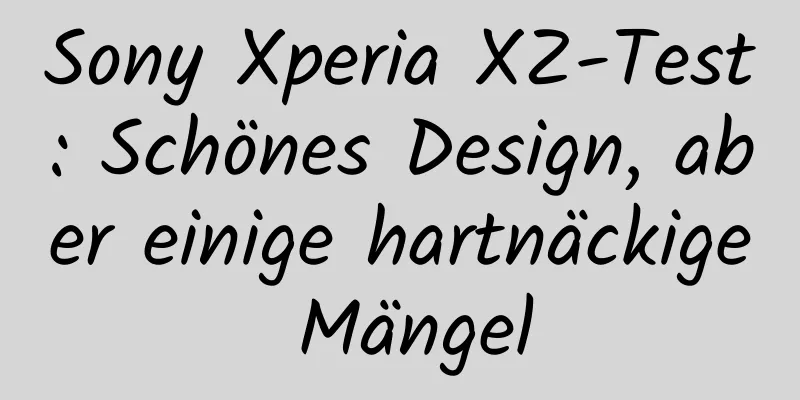Sony Xperia XZ-Test: Schönes Design, aber einige hartnäckige Mängel