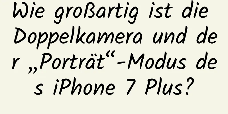 Wie großartig ist die Doppelkamera und der „Porträt“-Modus des iPhone 7 Plus?