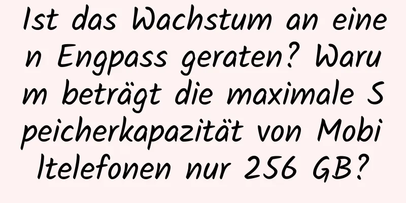 Ist das Wachstum an einen Engpass geraten? Warum beträgt die maximale Speicherkapazität von Mobiltelefonen nur 256 GB?
