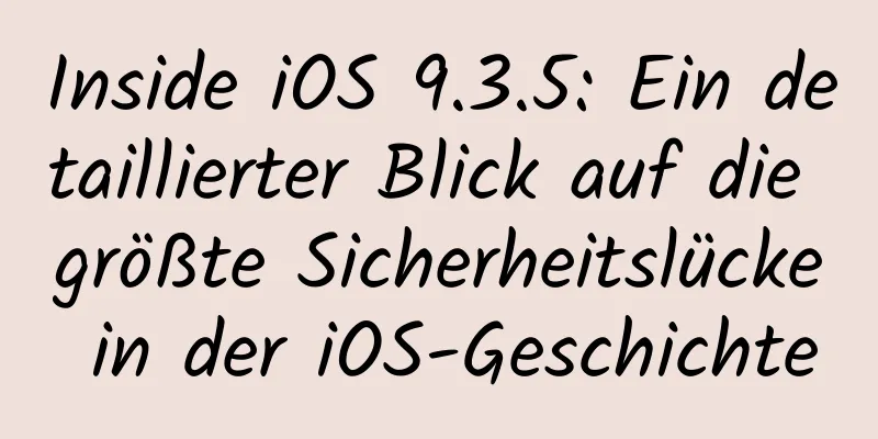 Inside iOS 9.3.5: Ein detaillierter Blick auf die größte Sicherheitslücke in der iOS-Geschichte