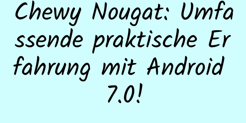 Chewy Nougat: Umfassende praktische Erfahrung mit Android 7.0!