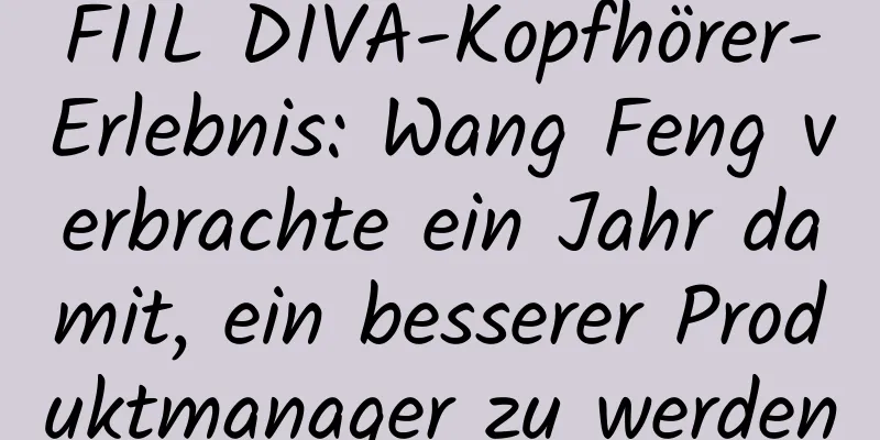 FIIL DIVA-Kopfhörer-Erlebnis: Wang Feng verbrachte ein Jahr damit, ein besserer Produktmanager zu werden