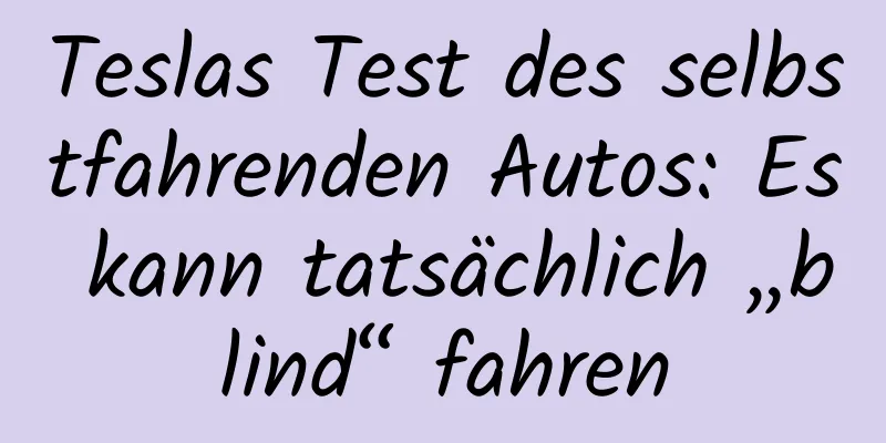 Teslas Test des selbstfahrenden Autos: Es kann tatsächlich „blind“ fahren