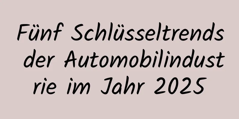 Fünf Schlüsseltrends der Automobilindustrie im Jahr 2025