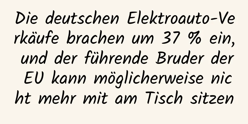 Die deutschen Elektroauto-Verkäufe brachen um 37 % ein, und der führende Bruder der EU kann möglicherweise nicht mehr mit am Tisch sitzen