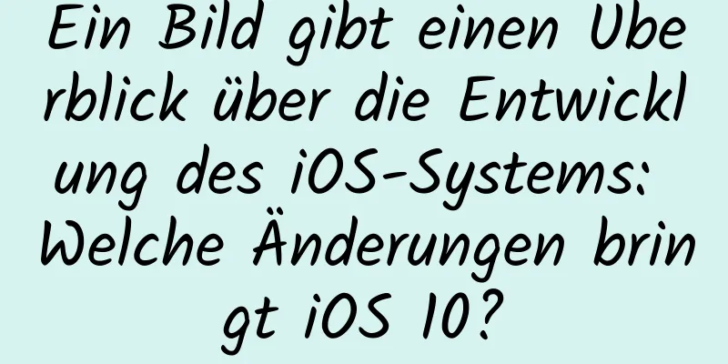 Ein Bild gibt einen Überblick über die Entwicklung des iOS-Systems: Welche Änderungen bringt iOS 10?