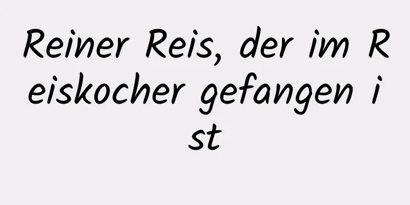 Reiner Reis, der im Reiskocher gefangen ist