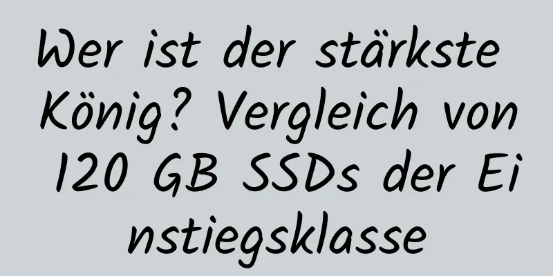 Wer ist der stärkste König? Vergleich von 120 GB SSDs der Einstiegsklasse