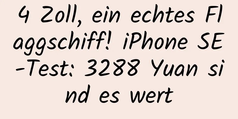 4 Zoll, ein echtes Flaggschiff! iPhone SE-Test: 3288 Yuan sind es wert