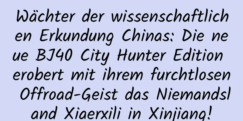 Wächter der wissenschaftlichen Erkundung Chinas: Die neue BJ40 City Hunter Edition erobert mit ihrem furchtlosen Offroad-Geist das Niemandsland Xiaerxili in Xinjiang!