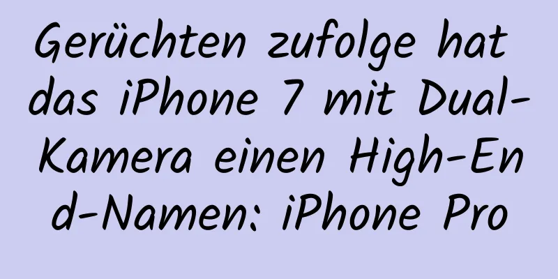 Gerüchten zufolge hat das iPhone 7 mit Dual-Kamera einen High-End-Namen: iPhone Pro