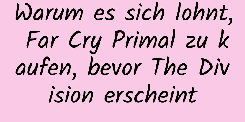 Warum es sich lohnt, Far Cry Primal zu kaufen, bevor The Division erscheint