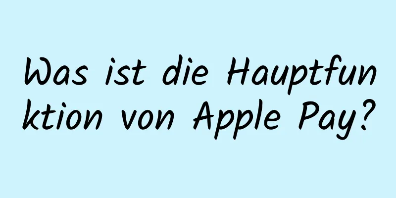 Was ist die Hauptfunktion von Apple Pay?