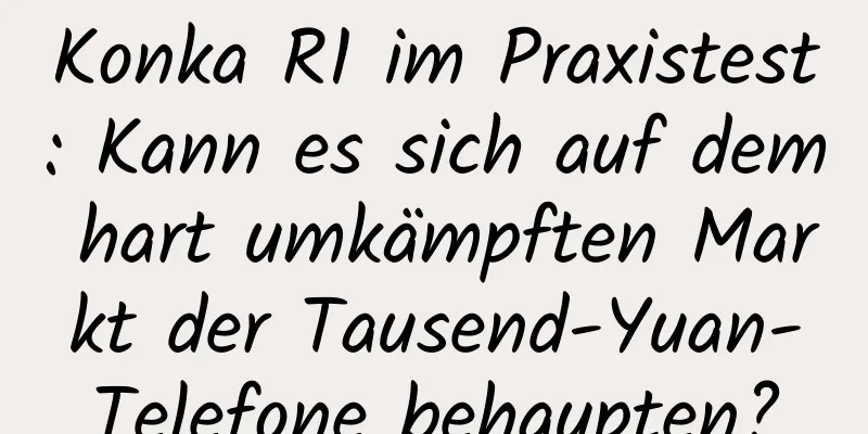 Konka R1 im Praxistest: Kann es sich auf dem hart umkämpften Markt der Tausend-Yuan-Telefone behaupten?