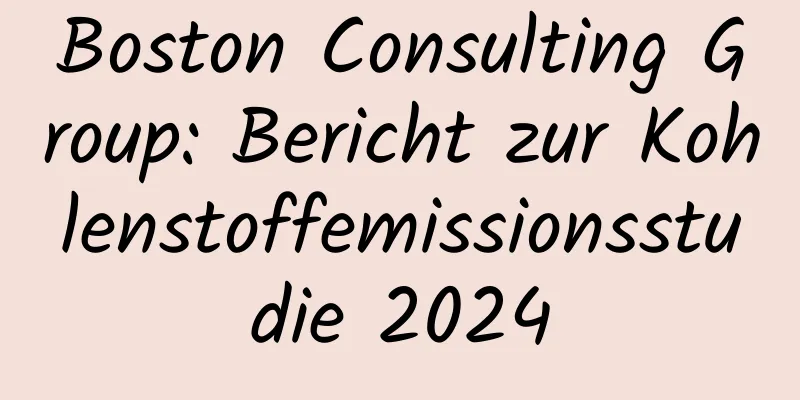 Boston Consulting Group: Bericht zur Kohlenstoffemissionsstudie 2024