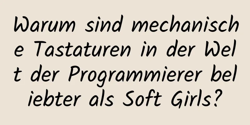 Warum sind mechanische Tastaturen in der Welt der Programmierer beliebter als Soft Girls?