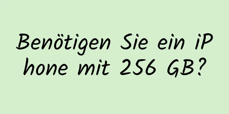 Benötigen Sie ein iPhone mit 256 GB?