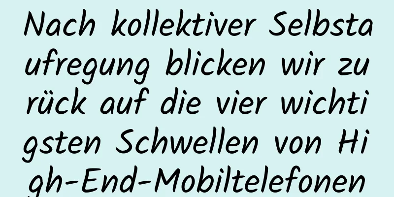 Nach kollektiver Selbstaufregung blicken wir zurück auf die vier wichtigsten Schwellen von High-End-Mobiltelefonen