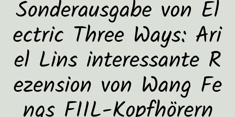 Sonderausgabe von Electric Three Ways: Ariel Lins interessante Rezension von Wang Fengs FIIL-Kopfhörern