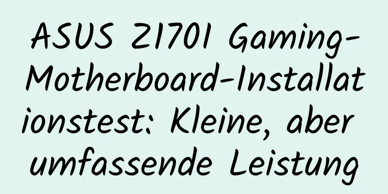 ASUS Z170I Gaming-Motherboard-Installationstest: Kleine, aber umfassende Leistung