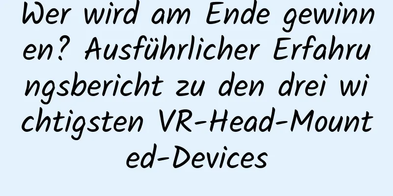 Wer wird am Ende gewinnen? Ausführlicher Erfahrungsbericht zu den drei wichtigsten VR-Head-Mounted-Devices