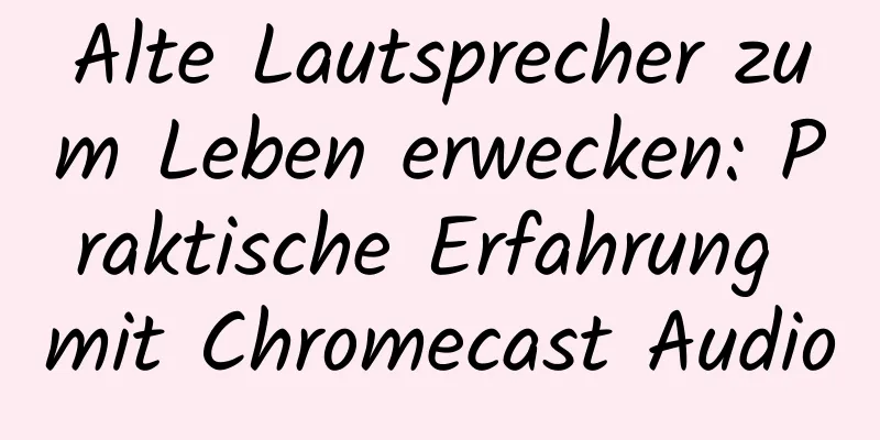 Alte Lautsprecher zum Leben erwecken: Praktische Erfahrung mit Chromecast Audio