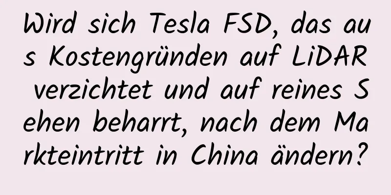 Wird sich Tesla FSD, das aus Kostengründen auf LiDAR verzichtet und auf reines Sehen beharrt, nach dem Markteintritt in China ändern?
