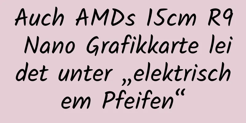 Auch AMDs 15cm R9 Nano Grafikkarte leidet unter „elektrischem Pfeifen“