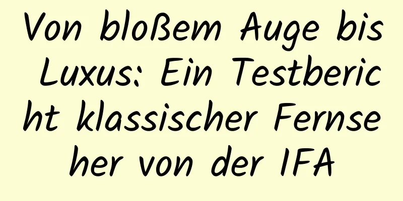 Von bloßem Auge bis Luxus: Ein Testbericht klassischer Fernseher von der IFA