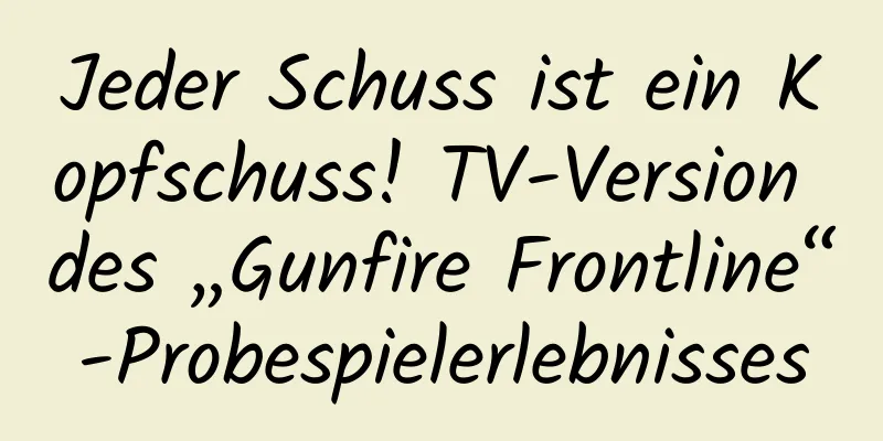 Jeder Schuss ist ein Kopfschuss! TV-Version des „Gunfire Frontline“-Probespielerlebnisses