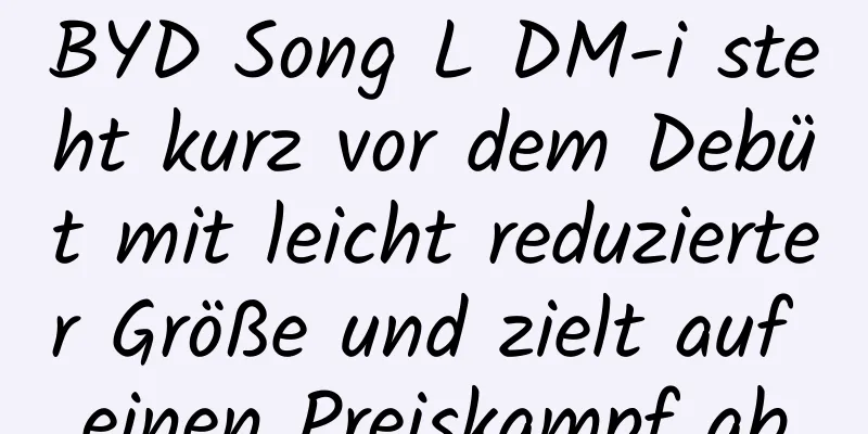 BYD Song L DM-i steht kurz vor dem Debüt mit leicht reduzierter Größe und zielt auf einen Preiskampf ab