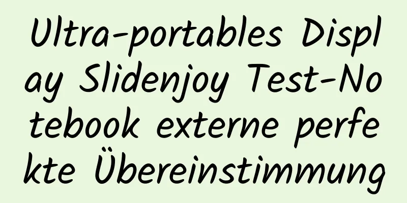 Ultra-portables Display Slidenjoy Test-Notebook externe perfekte Übereinstimmung
