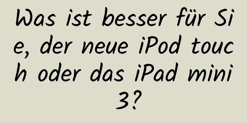 Was ist besser für Sie, der neue iPod touch oder das iPad mini 3?