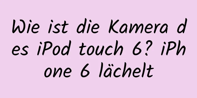 Wie ist die Kamera des iPod touch 6? iPhone 6 lächelt
