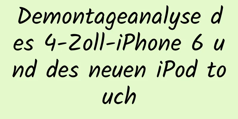 Demontageanalyse des 4-Zoll-iPhone 6 und des neuen iPod touch
