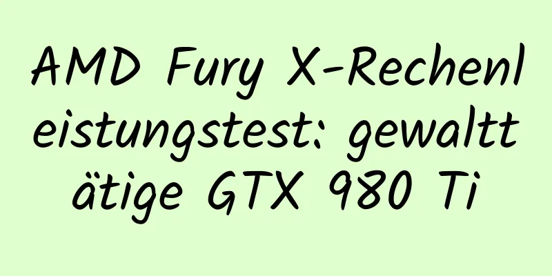 AMD Fury X-Rechenleistungstest: gewalttätige GTX 980 Ti