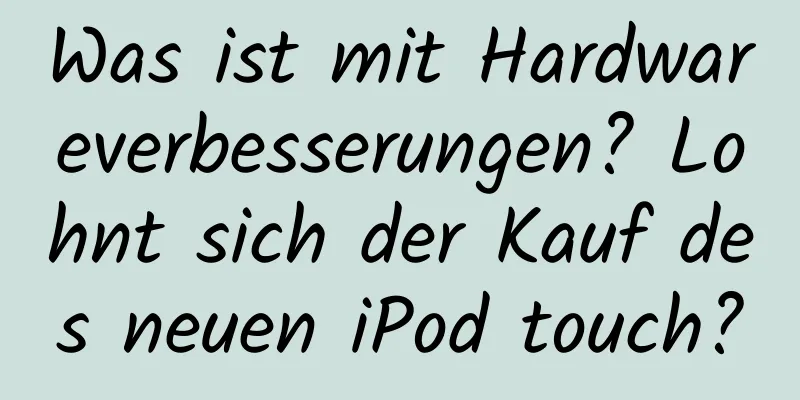 Was ist mit Hardwareverbesserungen? Lohnt sich der Kauf des neuen iPod touch?