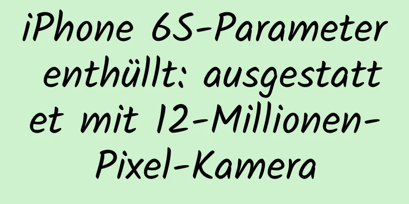 iPhone 6S-Parameter enthüllt: ausgestattet mit 12-Millionen-Pixel-Kamera