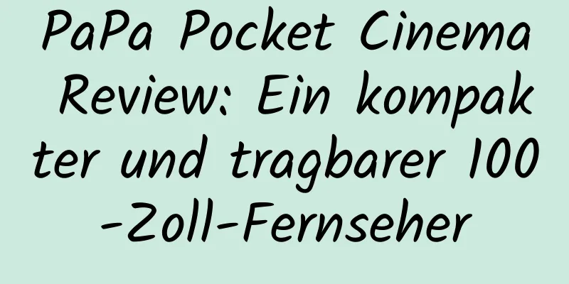 PaPa Pocket Cinema Review: Ein kompakter und tragbarer 100-Zoll-Fernseher
