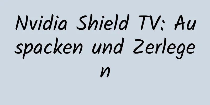 Nvidia Shield TV: Auspacken und Zerlegen