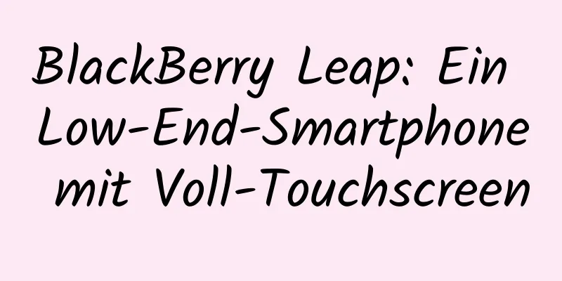 BlackBerry Leap: Ein Low-End-Smartphone mit Voll-Touchscreen