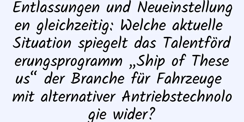 Entlassungen und Neueinstellungen gleichzeitig: Welche aktuelle Situation spiegelt das Talentförderungsprogramm „Ship of Theseus“ der Branche für Fahrzeuge mit alternativer Antriebstechnologie wider?